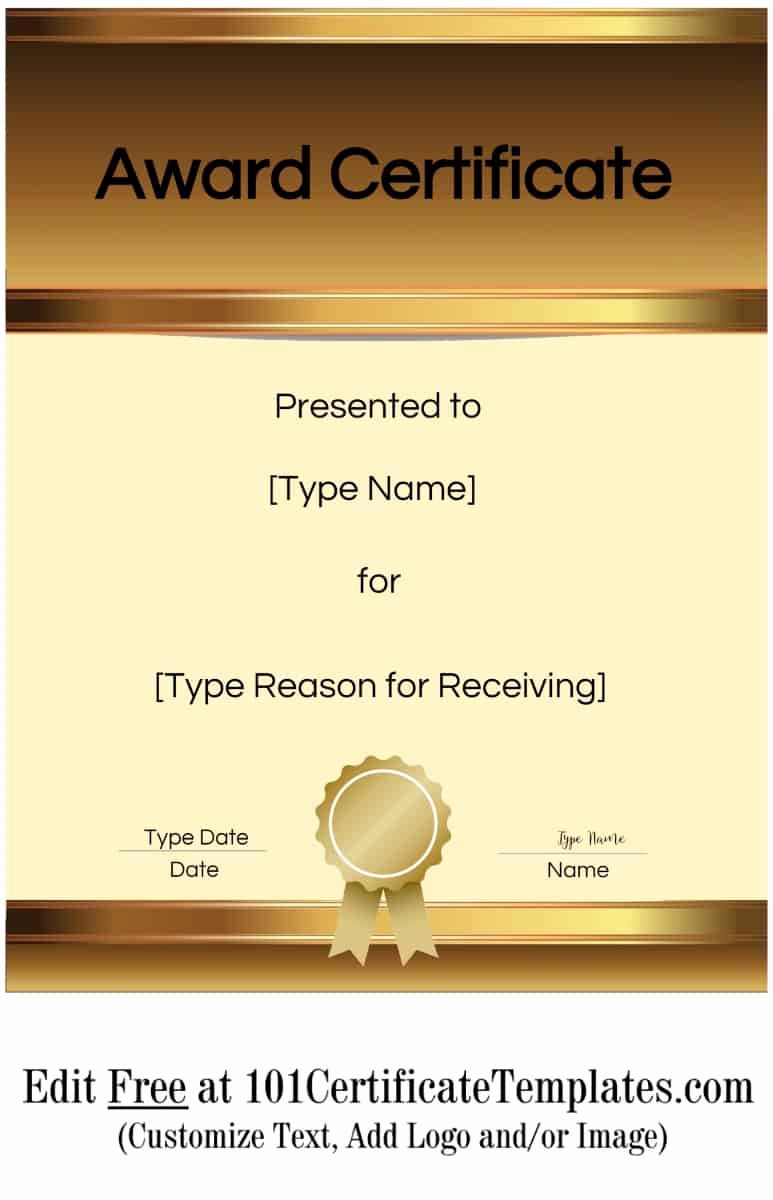 Make A Certificate Online Free New Free Printable Certificate Templates