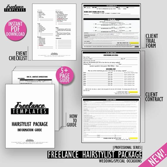Makeup Artist Contract Pdf Beautiful New Freelance Hairstylist Contracts Package Wedding