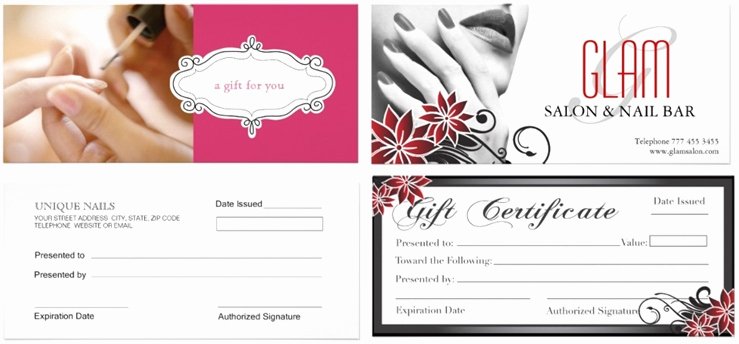 Manicure Gift Certificate Template Best Of Nail Salon Gift Certificate Good Nail Gift Certificate