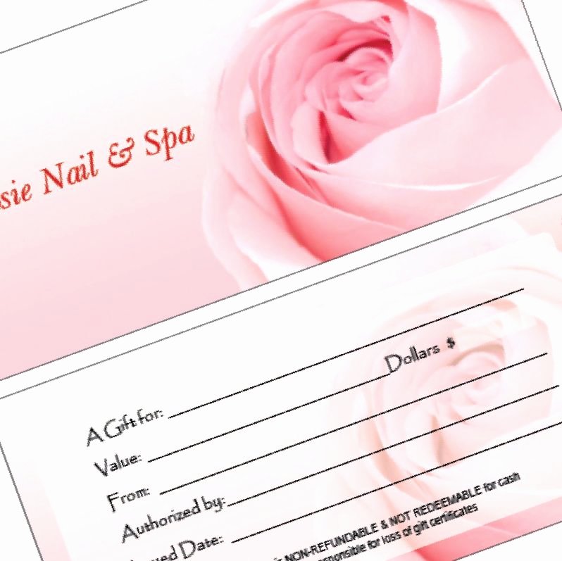 Manicure Gift Certificate Template Elegant 30 Nail Gift Certificate Design Stylepics