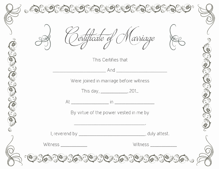 Marriage Certificate Template Microsoft Word Inspirational Marriage Certificate Template 22 Editable for Word