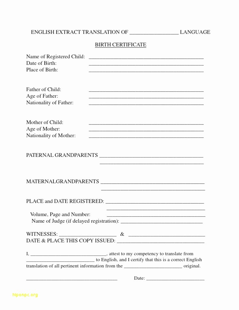 Marriage Certificate Translation From Spanish to English Template New 30 Simple Birth Certificate Translation Near Me – Mallerstang