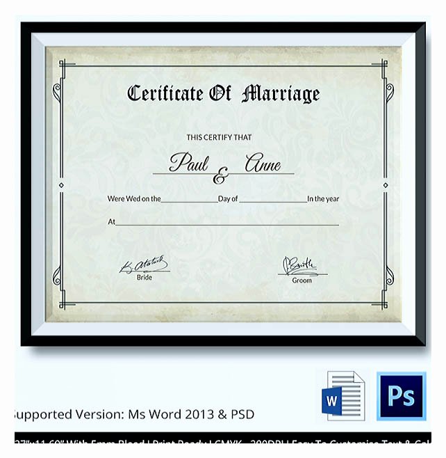 Marriage Counseling Certificate Template Beautiful Designing Using Marriage Certificate Template for Your Own