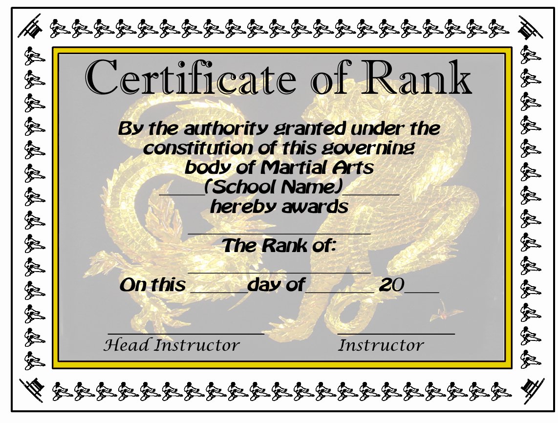 Martial Arts Certificates Free Luxury 28 Of Martial Arts Certificate Achievement