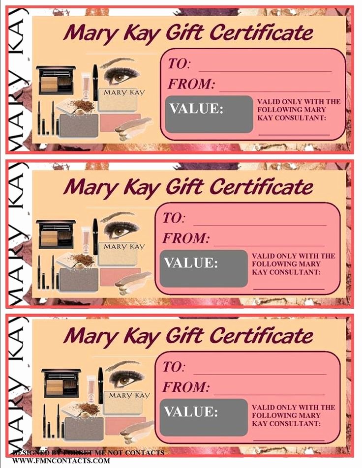 Mary Kay Gift Certificate Template Beautiful 384 Best Mary Kay Rulz Images On Pinterest