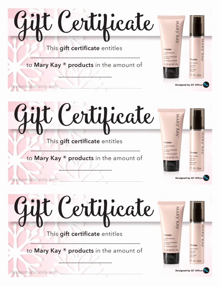 Mary Kay Gift Certificate Template Best Of 1760 Best Images About Mary Kay On Pinterest