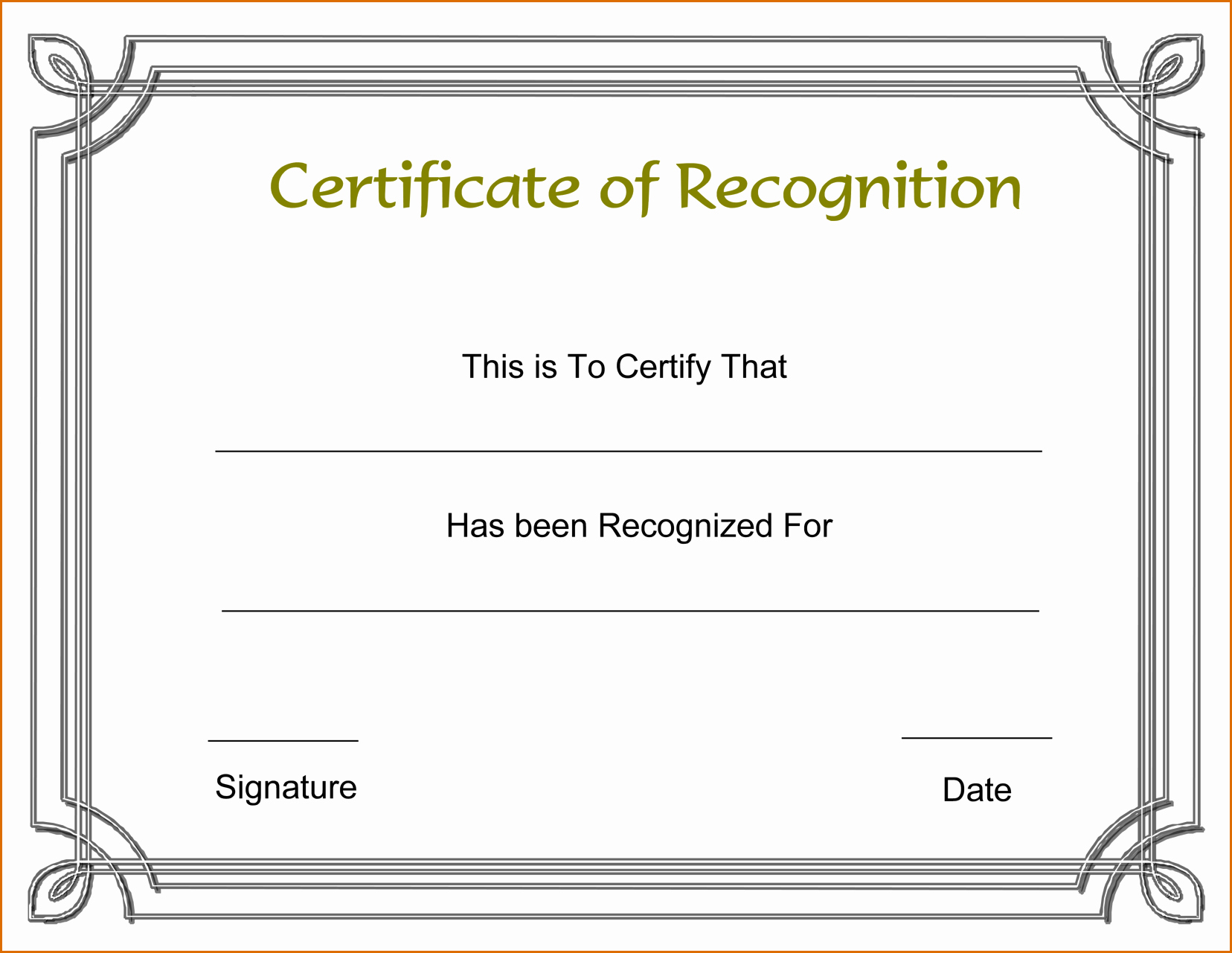 Masonic Certificate Template Free Unique 13 Certificate Of Recognition Template