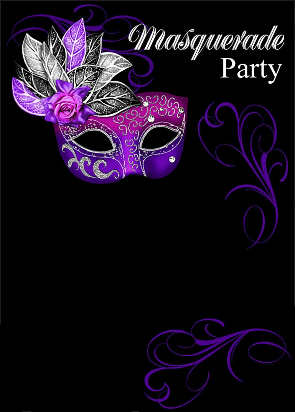 Masquerade Invitations Templates Free New Free Line Masquerade Invitation