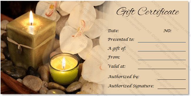 Massage Gift Certificate Template Free Download Elegant Spa Gift Certificate Templates