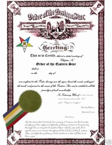 Master Mason Certificate Template Best Of 409 Best Images About order Of the Eastern Star On