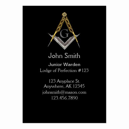 Master Mason Certificate Template Inspirational Masonic Business Card Templates