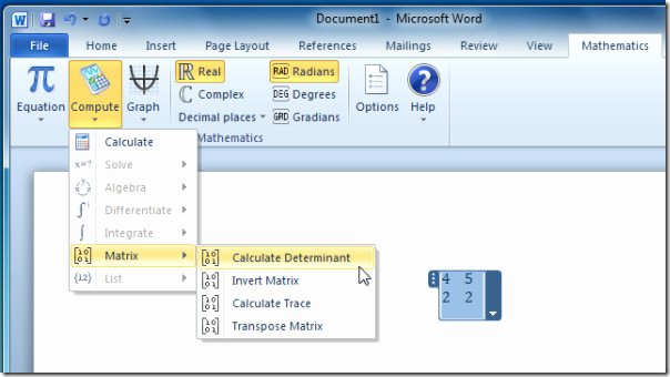 Math Borders for Microsoft Word New Word 2010 and Enote 2010 Mathematics Add In