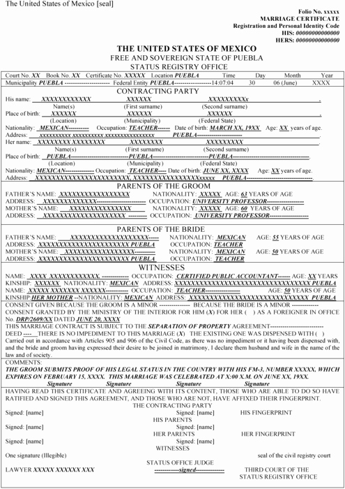 Mexican Birth Certificate Translation Template Pdf Best Of Template Gallery Page 5