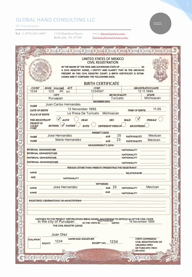 Mexican Marriage Certificate Template Beautiful 13 Fresh Mexican Marriage Certificate Translation Template