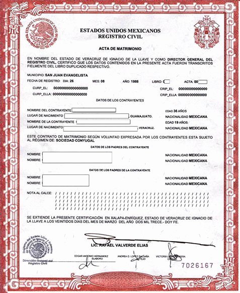 Mexican Marriage Certificate Translation Template Luxury Mexican Marriage Certificate Translation Template Pdf