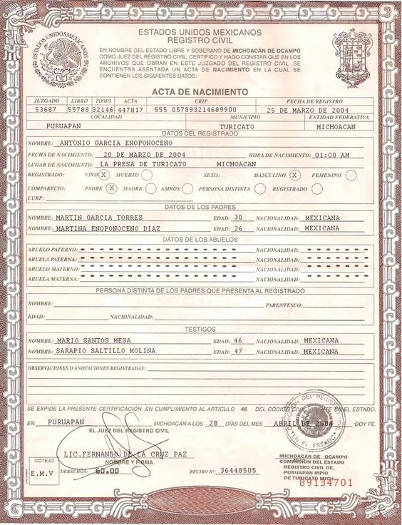 Mexican Marriage Certificate Translation Template Unique This is Mexican Birth Certificate Psd Shop Template