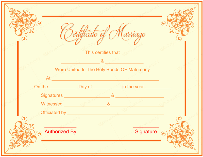Microsoft Office Marriage Certificate Template Fresh Document Templates February 2016