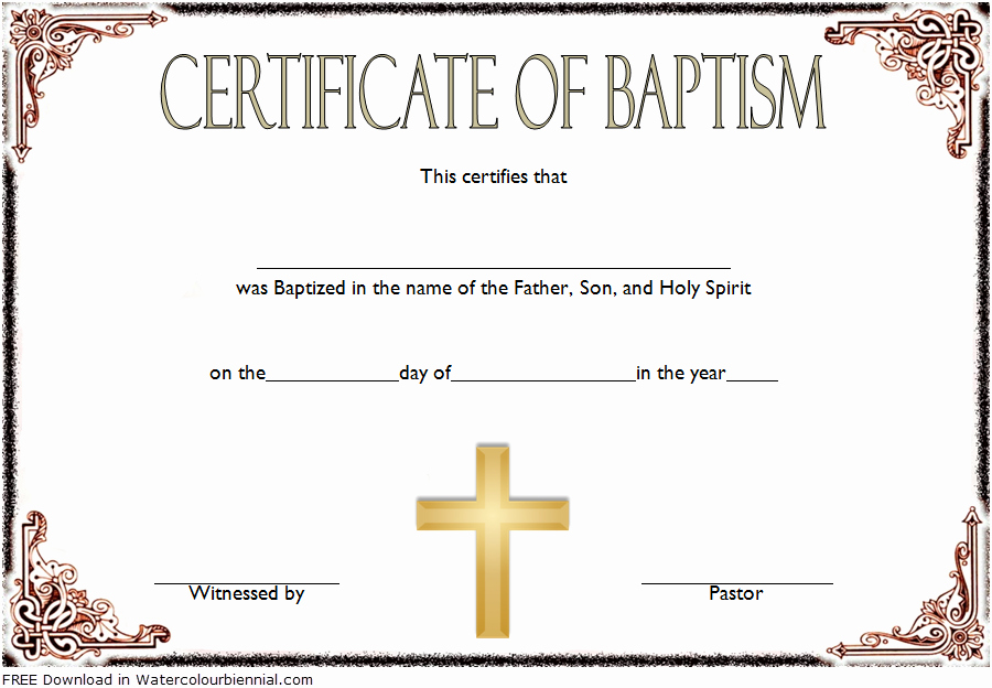 baptism certificate template word free