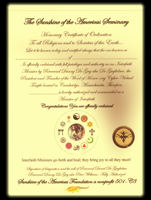 Minister ordination Certificate Template Unique ordination Template