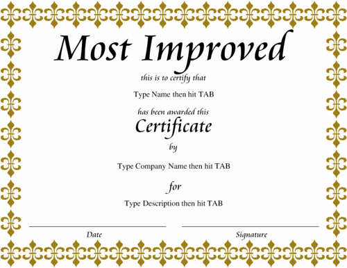 Most Improved Award Template Unique Most Improved Quotes Quotesgram
