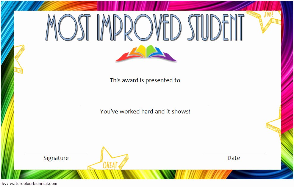Most Improved Certificate Template Beautiful Most Improved Student Certificate Printable 10 Best Ideas