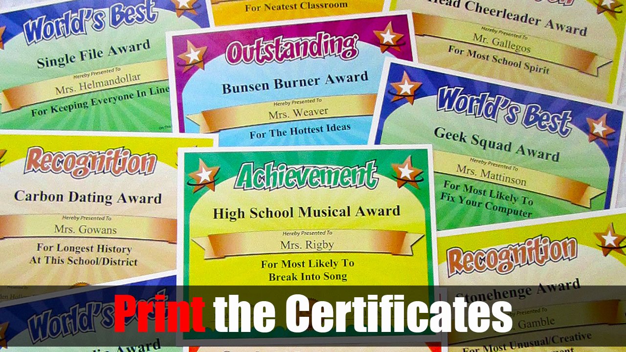 Most Likely to Award Template Elegant Funny Awards Silly Awards Humorous Award Certificates