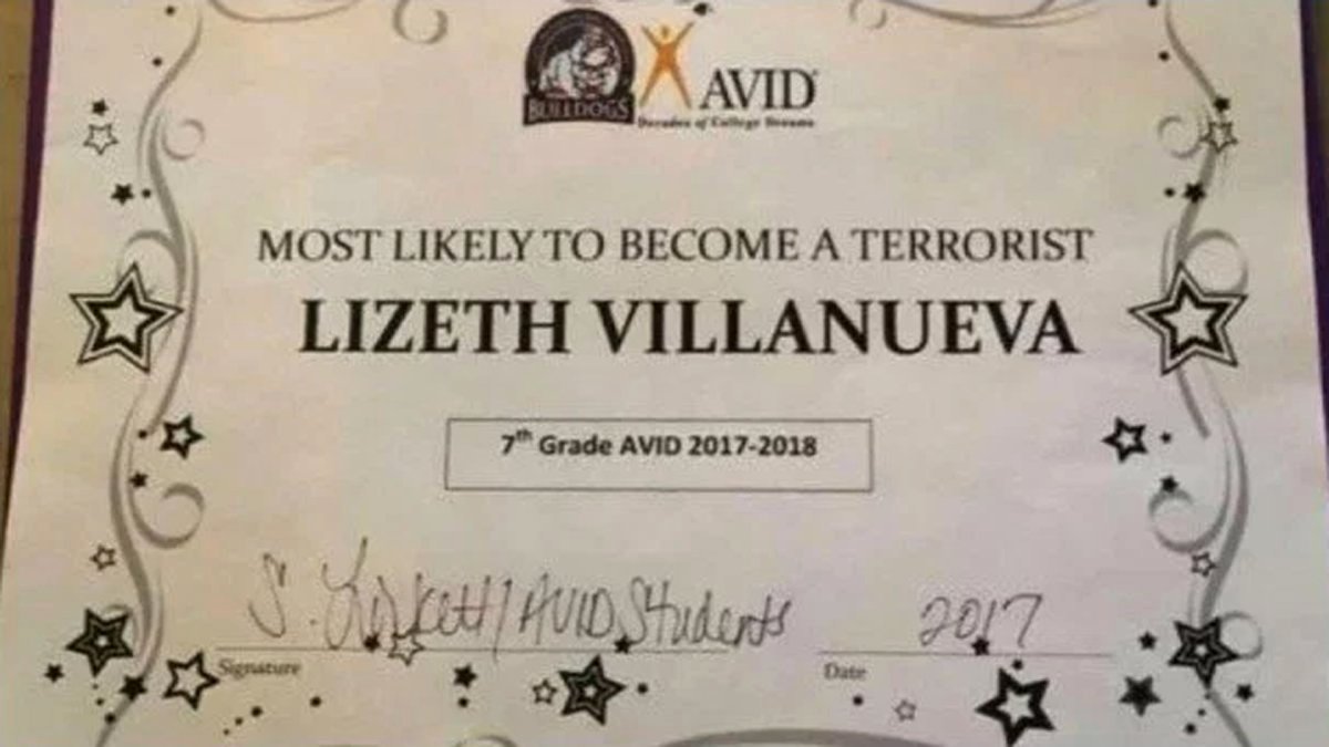 Most Likely to Certificate Beautiful Texas Teacher Gives 7th Grade Student ‘most Likely to