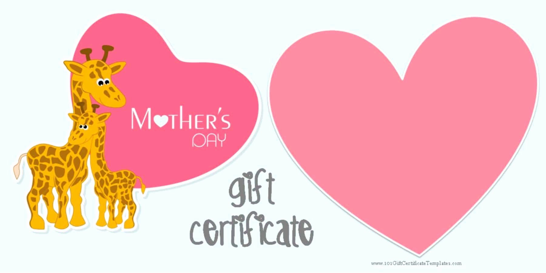 Mother&amp;#039;s Day Gift Certificate Template Lovely Mother S Day Gift Certificate Templates