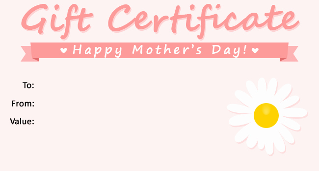 Mothers Day Certificate Template Best Of Free Gift Certificate Templates the Grid System