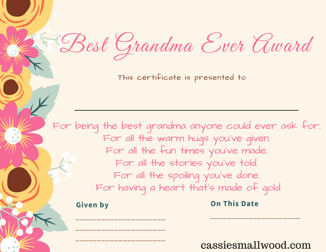 Mothers Day Certificate Template Lovely Free Mother S Day Printable Certificate Awards for Mom and