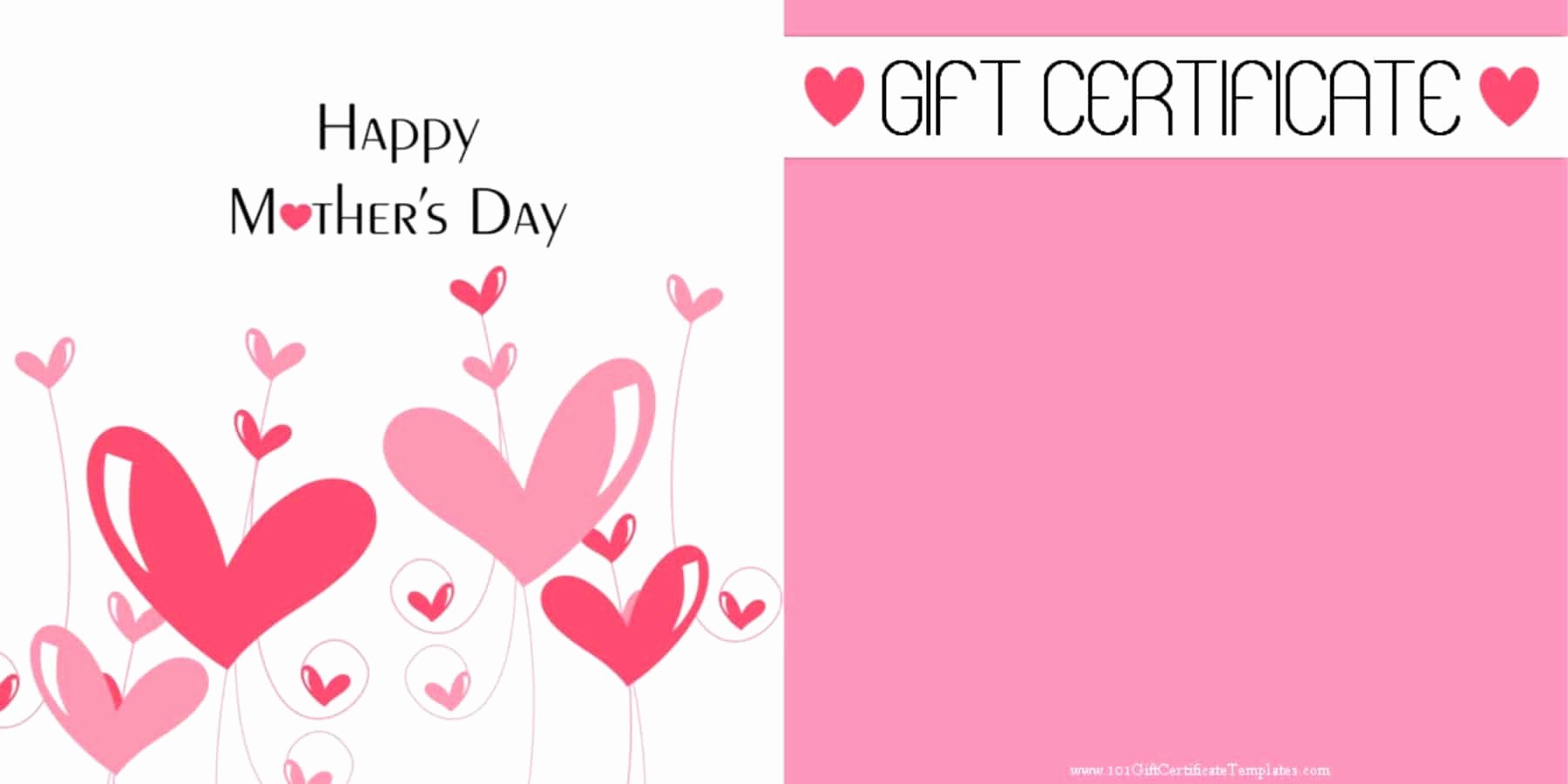 Mothers Day Certificate Template New Mother S Day Gift Certificate Templates