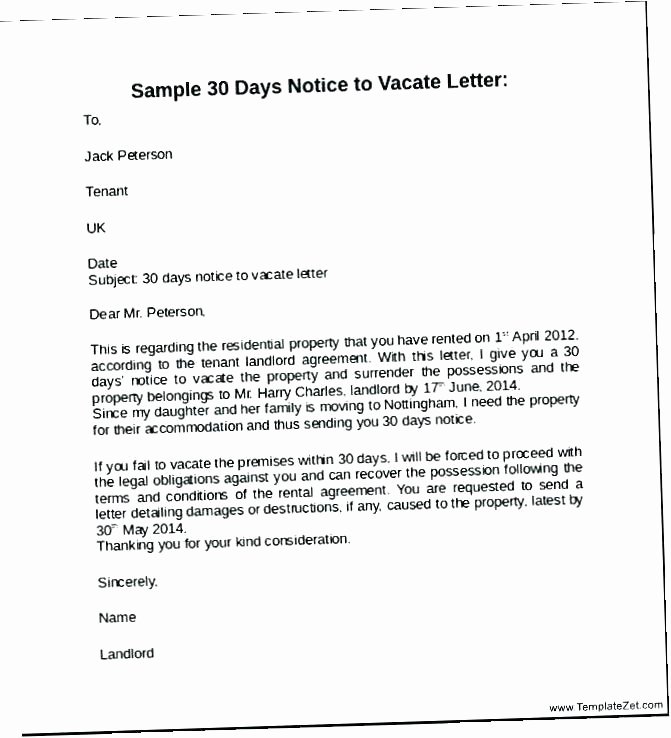 Move Out Notice to Landlord Inspirational Vacate Letter to Tenant From Landlord – Neerja