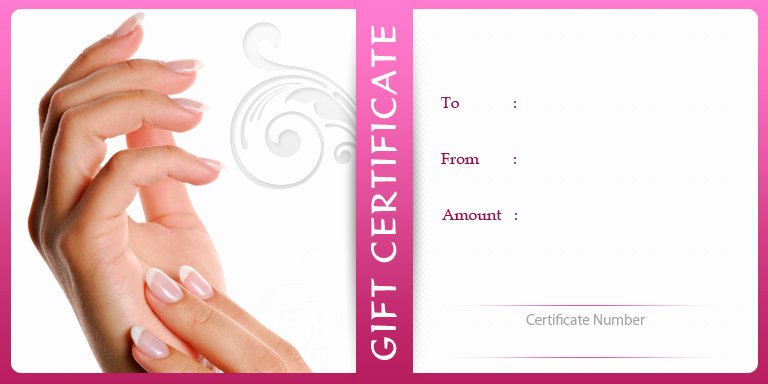 Nail Gift Certificate Template Best Of Nail Gift Certificate Template