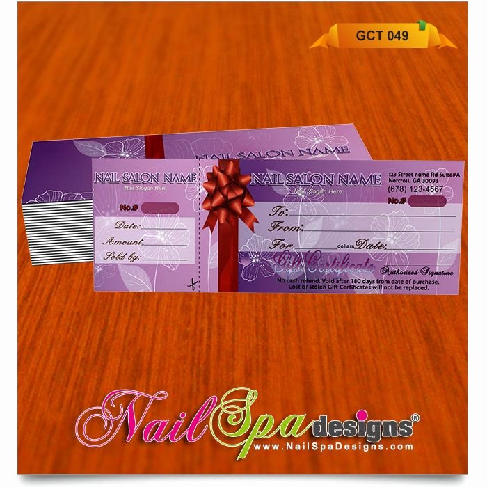 Nail Salon Gift Certificate Template Luxury Gift Certificate Template for Nail Salon Visit