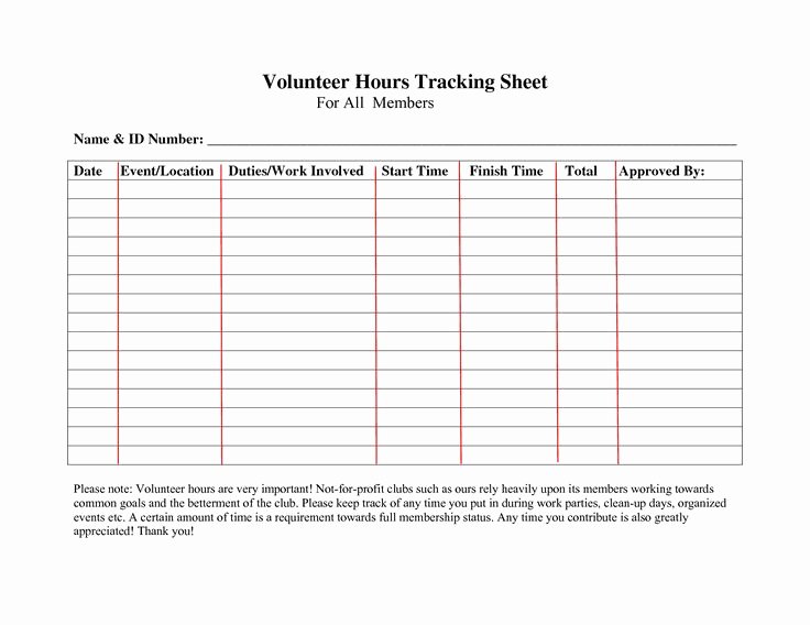 National Honor society Certificate Template Elegant Volunteer Hours Log Sheet Template forms