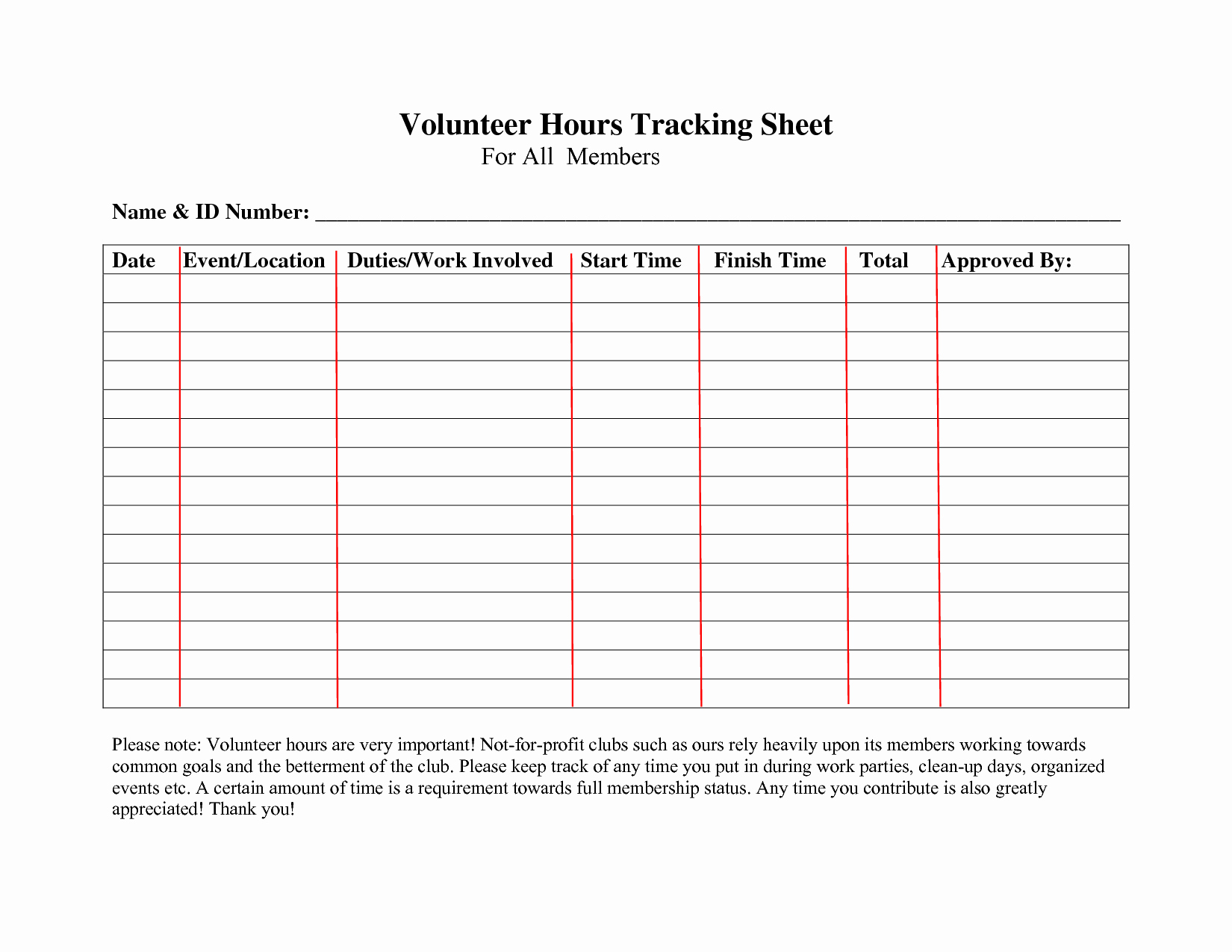 National Junior Honor society Certificate Template Inspirational Volunteer Hours Log Sheet Template forms