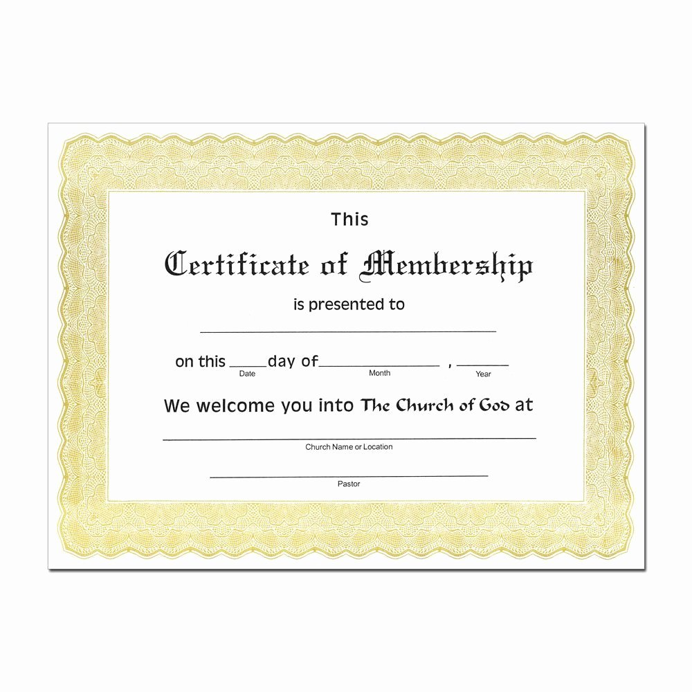 New Member Certificates Church Fresh Church Membership Certificate