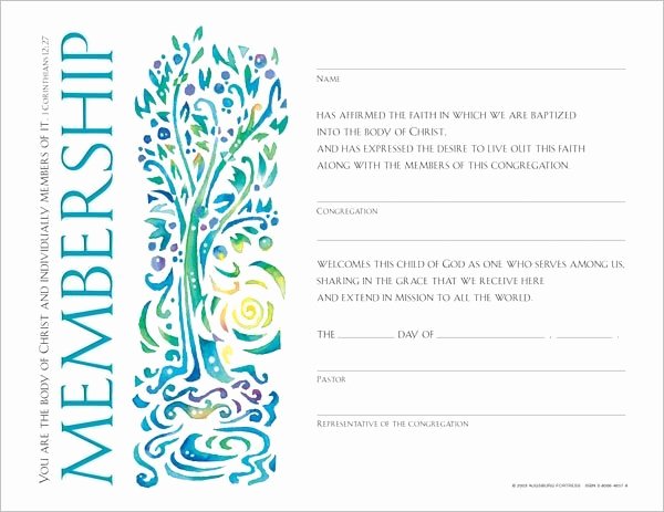 New Member Certificates Church Unique Munity Membership Certificate Quantity Per Package 12