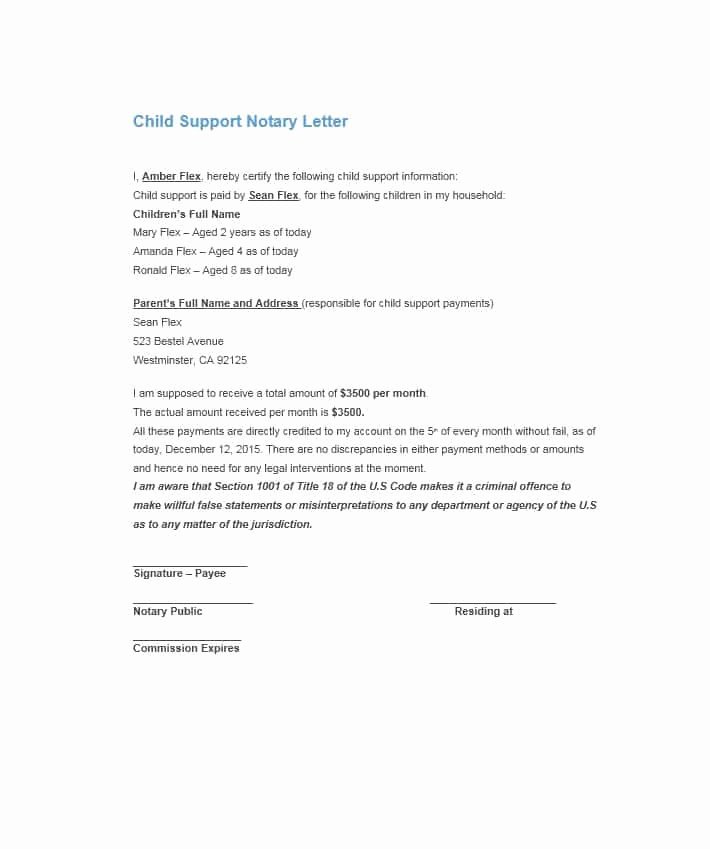Notarized Letter Template Word Inspirational Free Notarized Letter Template Sample format Example