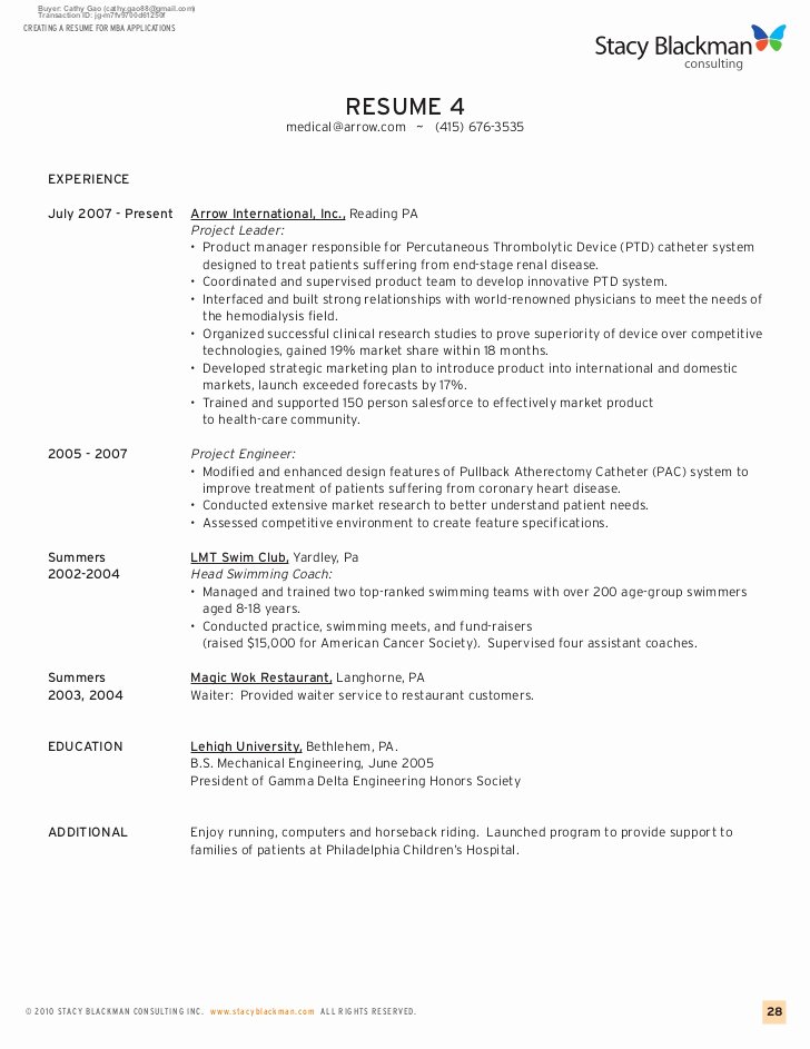 Notary Public Resume Sample Lovely Creating A Resume for Mba Applications