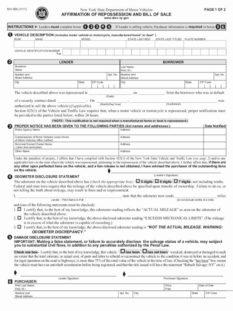 Nys Bill Of Sale Unique 2019 Ny Dmv Dealers and Transporters Fillable Printable