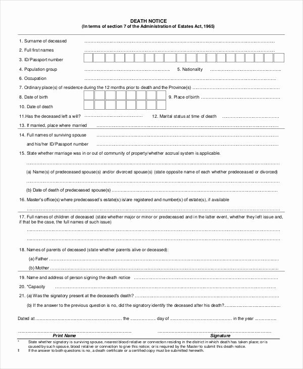Obituary Notice Example Best Of 7 Death Notice Examples &amp; Samples Pdf Word Pages