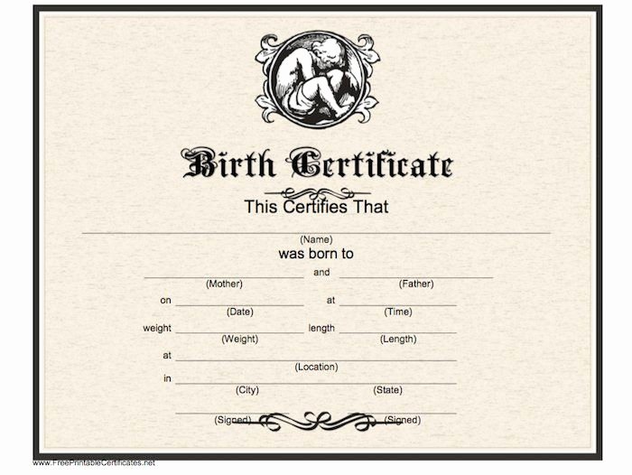 Official Birth Certificate Template New 15 Birth Certificate Templates Word &amp; Pdf Template Lab