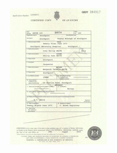 Official Birth Certificate Templates Best Of Birth Certificate Template 10 B