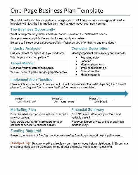 One Page Proposal Template Doc New Free Business Plans Pdf &amp; Word Template