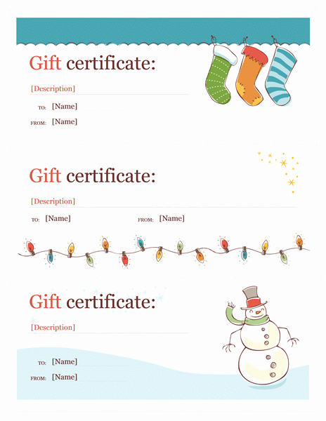 Open Office Certificate Template Elegant Holiday T Certificates Christmas Spirit Design 3 Per