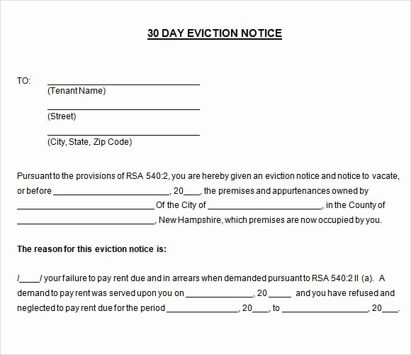 Oregon 30 Day Eviction Notice Template Luxury Free 11 30 Day Notice Templates In Pdf