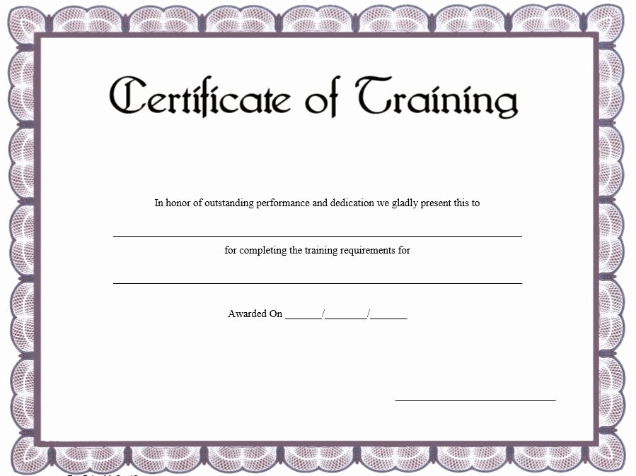 Osha 10 Certificate Template Fresh 11 Free Sample Training Certificate Templates Printable