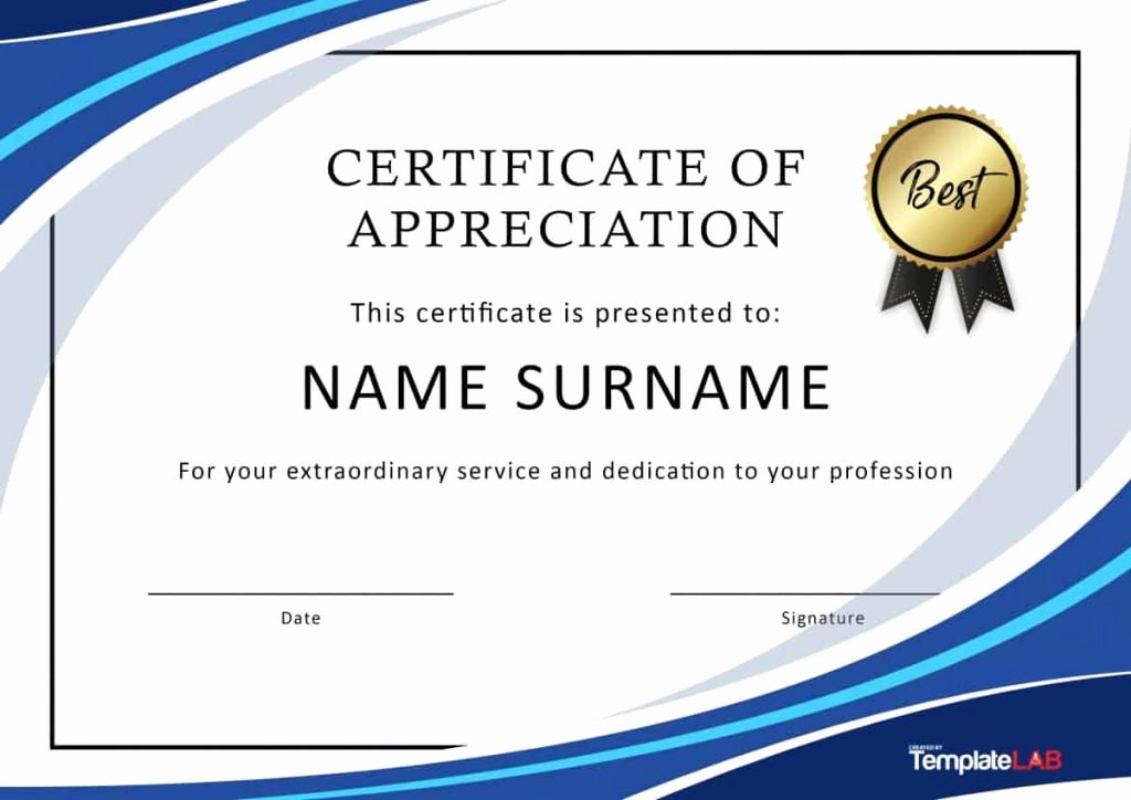 Pastor Appreciation Certificate Template Free Elegant 33 Certificate Of Appreciation Template Download now