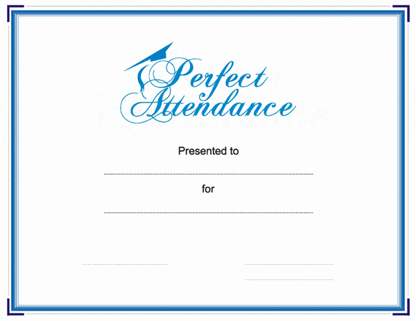 Perfect attendance Certificate Free Download Luxury 5 Free Perfect attendance Certificate Templates Word